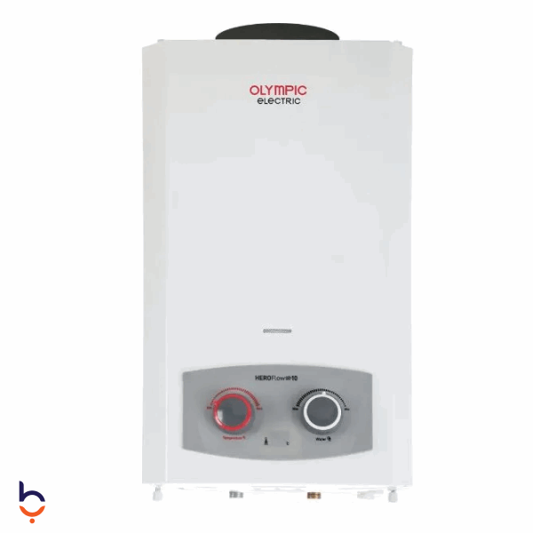 سخان غاز أوليمبيك إليكتريك 10 لتر سخان مياه اوليمبيك بمدخنة 10 لتر - أبيض
