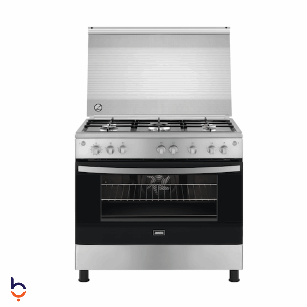 بوتجاز زانوسي 5 شعلة 60&#215;90 سم - كول كاست امان كامل - ستانلس ستيل -  ZCG91236XA