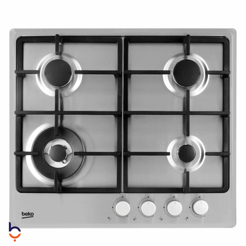 Hob Beko 4 Burners 60 x 60 cm - Built-in - HIAW 64225 SX Stainless Steel