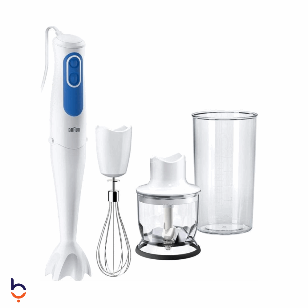 هاند بلندر براون 700 وات -مالتي كويك 3 بالملحقات - ابيض و ازرق - MQ3025