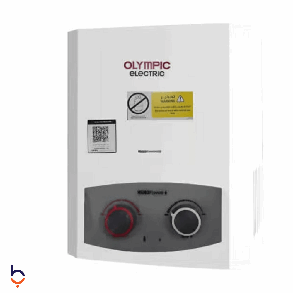 Gas Heater Olympic Electric 6 liters digital - without a chimney - gas tube - 945105585 white