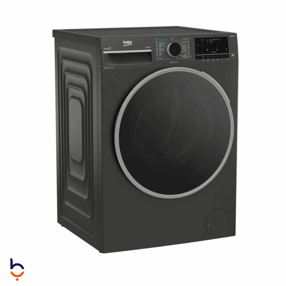 غسالة ملابس اوتوماتيك تحميل امامي بيكو 10 كيلو بمجفف 6 كيلو ، موتور انفرتر، رمادي - BWD10640MCI