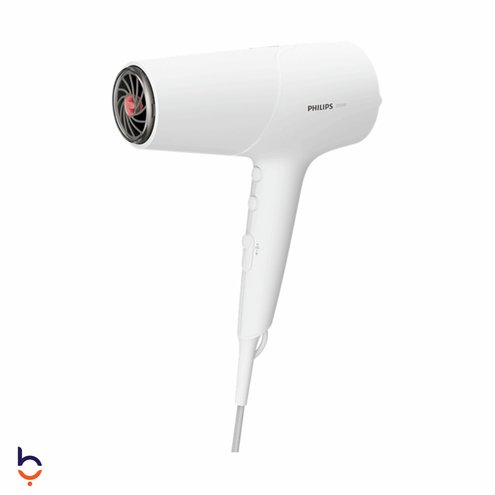 مجفف شعر فيلبس 2100 وات سيريز 5000 - BHD500-00 ابيض ومعدنى
