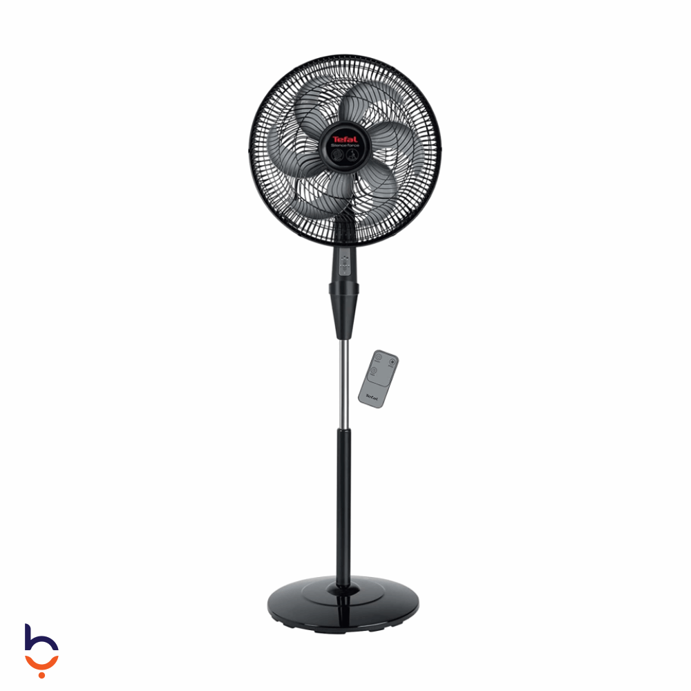 Fans Tefal 16 Inch Silence Force Stand With Remote Control , Black - VG4130EE
