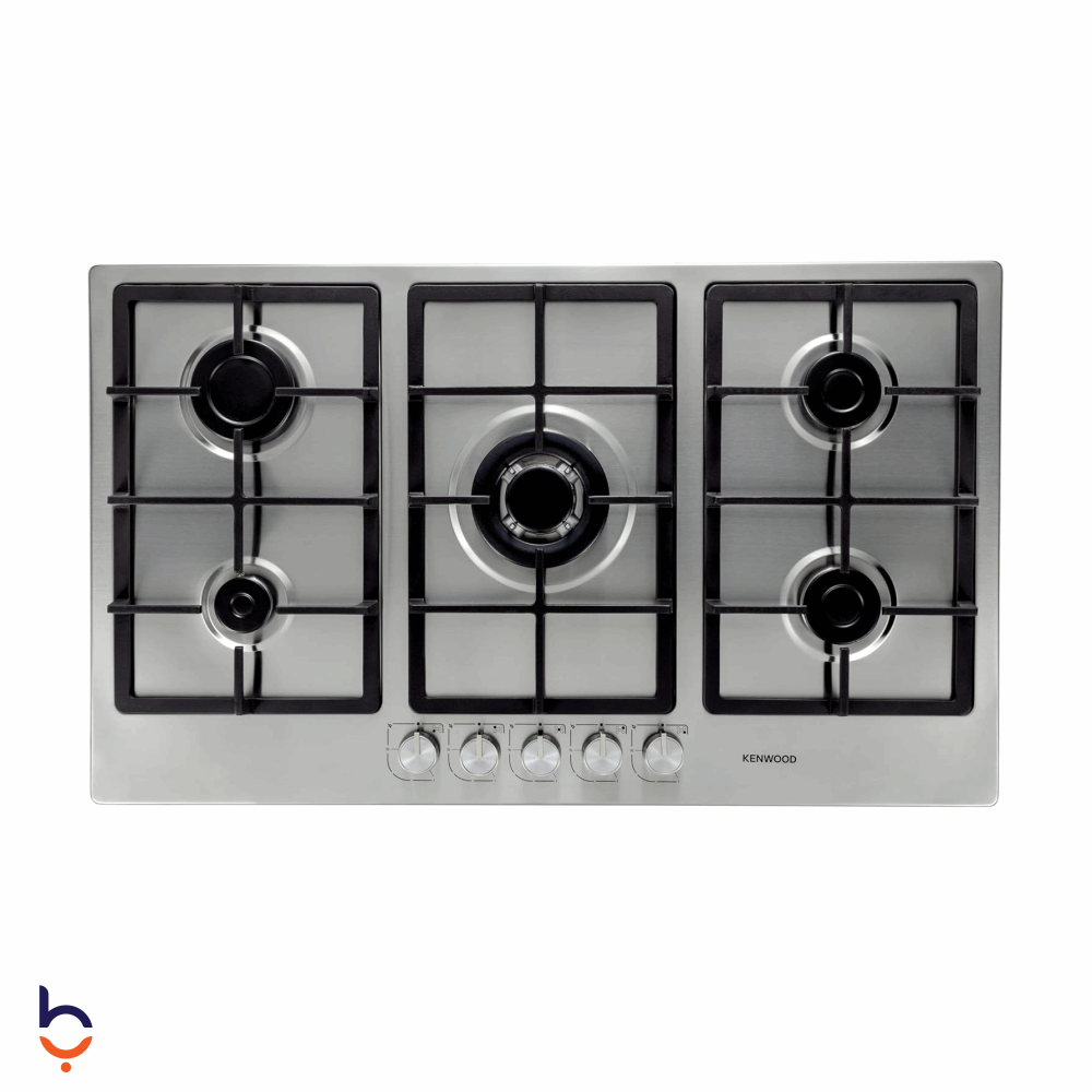 مسطح كينوود 5 شعله أمان كامل - HOB90.000SS سيلفر