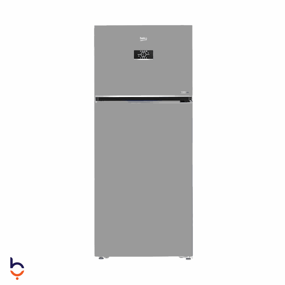 ثلاجة بيكو 406 لتر Beko No-Frost Refrigerator, 406 Liters, Inverter, Silver - RDNE455M20XBIDS سيلفر