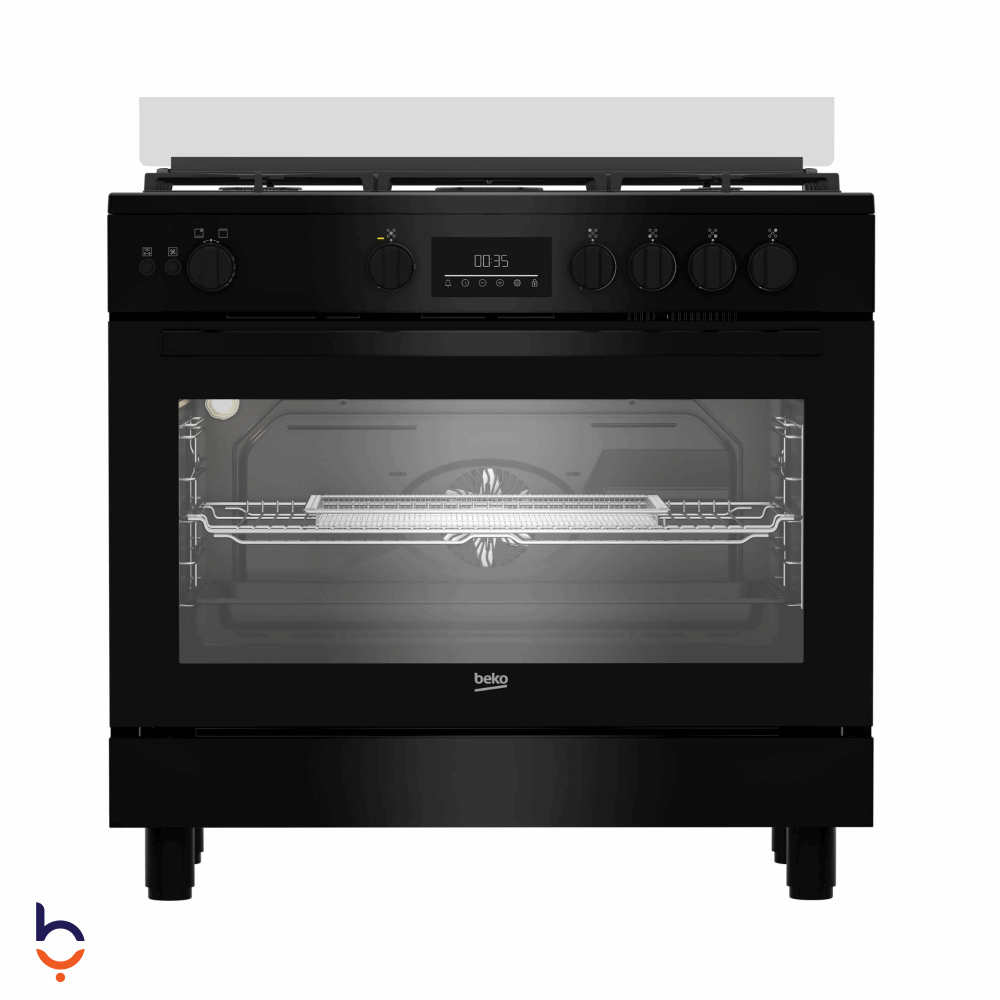 بوتجاز بيكو  5 شعلات بوتاجاز غاز بيكو، 90 سم، 5 شعلات، أسود - BGGR 11225 GB اسود