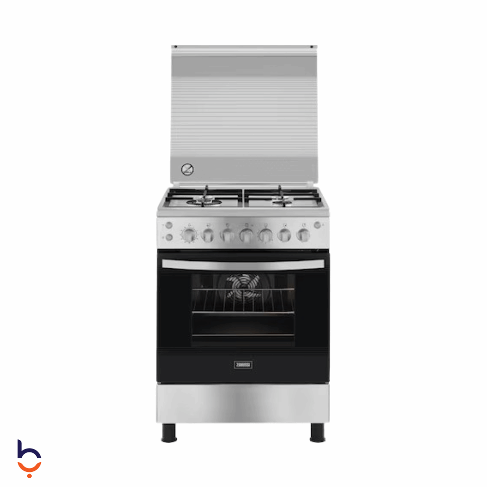 بوتجاز زانوسي 4 شعلة 60×60 سم كول كاست،ستانلس ستيل - ZCG61296XB ستانلس ستيل