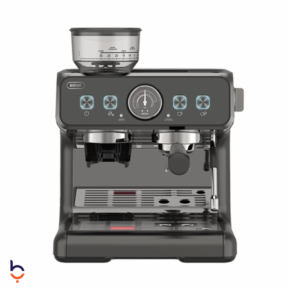Coffee Machine Briva 2.8 L 3050 Watt,15 Bar,Double Boiler - BrivaBarista-87823 Grey