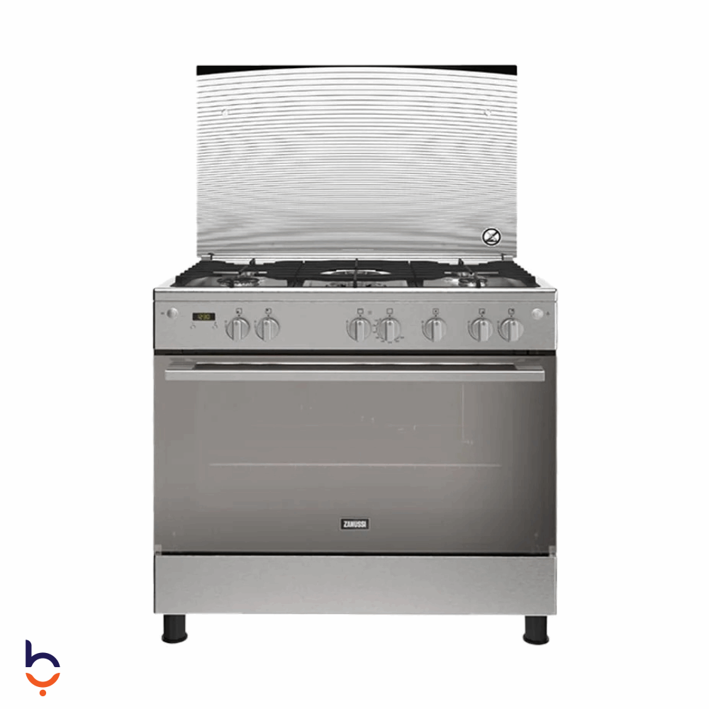 بوتجاز زانوسي 90 سم غاز , كول ماكس، 5 شعلة , ZCG94396XB ستانلس ستيل