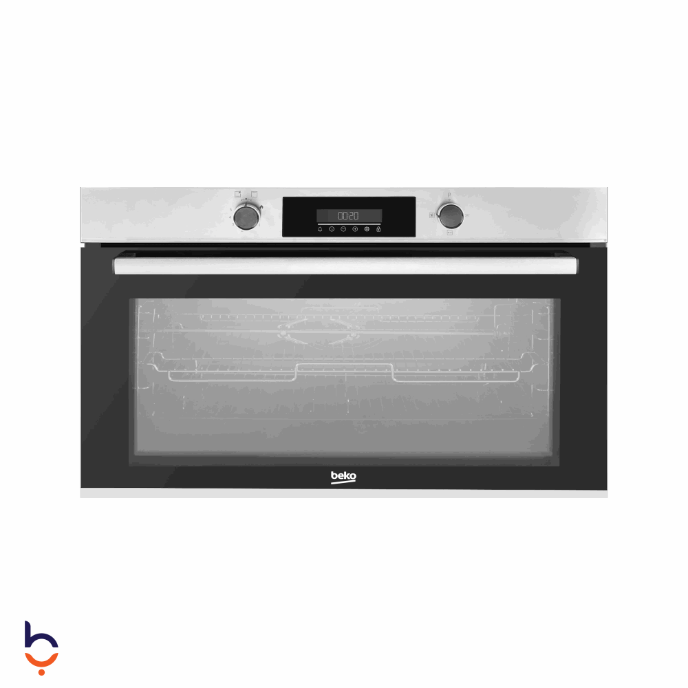 فرن بيكو 90 سم أمان كامل، اشعال ذاتي، ديجيتال، BBWHT12300XS فضي اسود