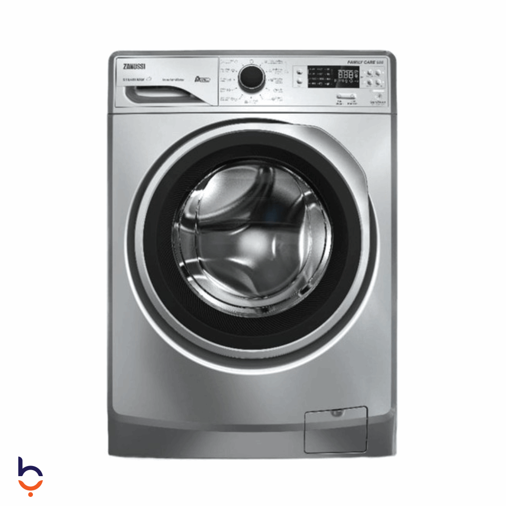 غسالة ملابس اوتوماتيك تحميل امامي زانوسي 8 كيلو ستيم ماكس، انفرتر، ديجيتال , ZWF8241SS7 فضي