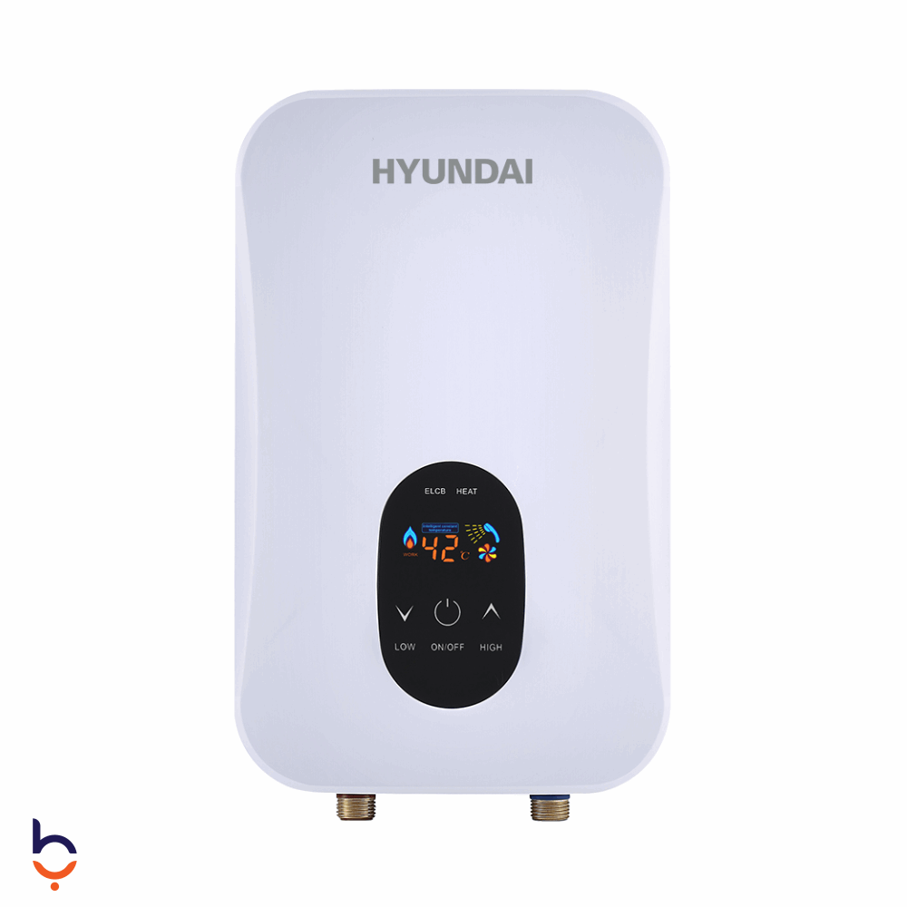 سخان فوري كهربائي هيونداي 9 كيلو وات سخان مياه فوري تحكم رقمي باللمس , Q0490A-W أبيض