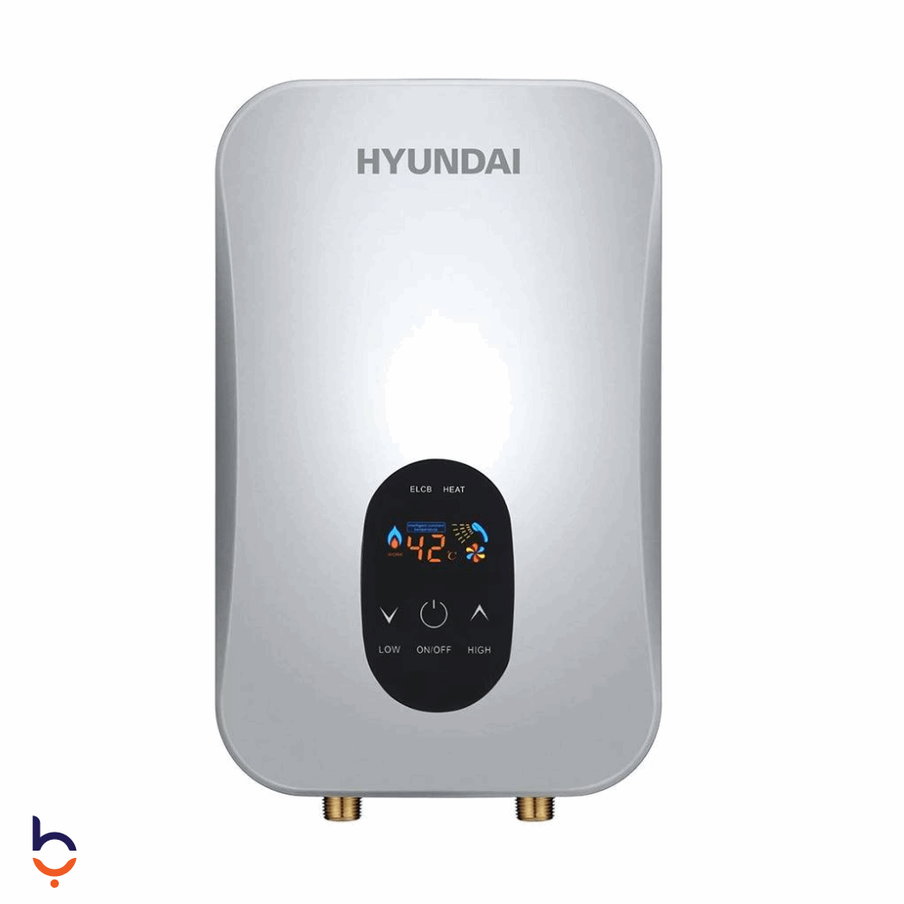 سخان فوري كهربائي هيونداي 9 كيلو وات سخان مياه فوري تحكم رقمي باللمس , Q0490A-S فضي