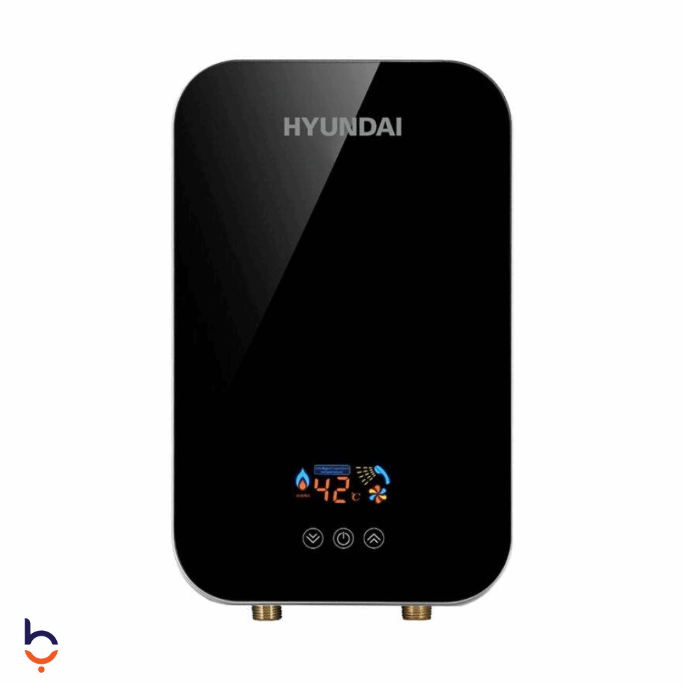 سخان فوري كهربائي هيونداي 9 كيلو وات سخان مياه فوري تحكم رقمي باللمس , Q0490D-B أسود