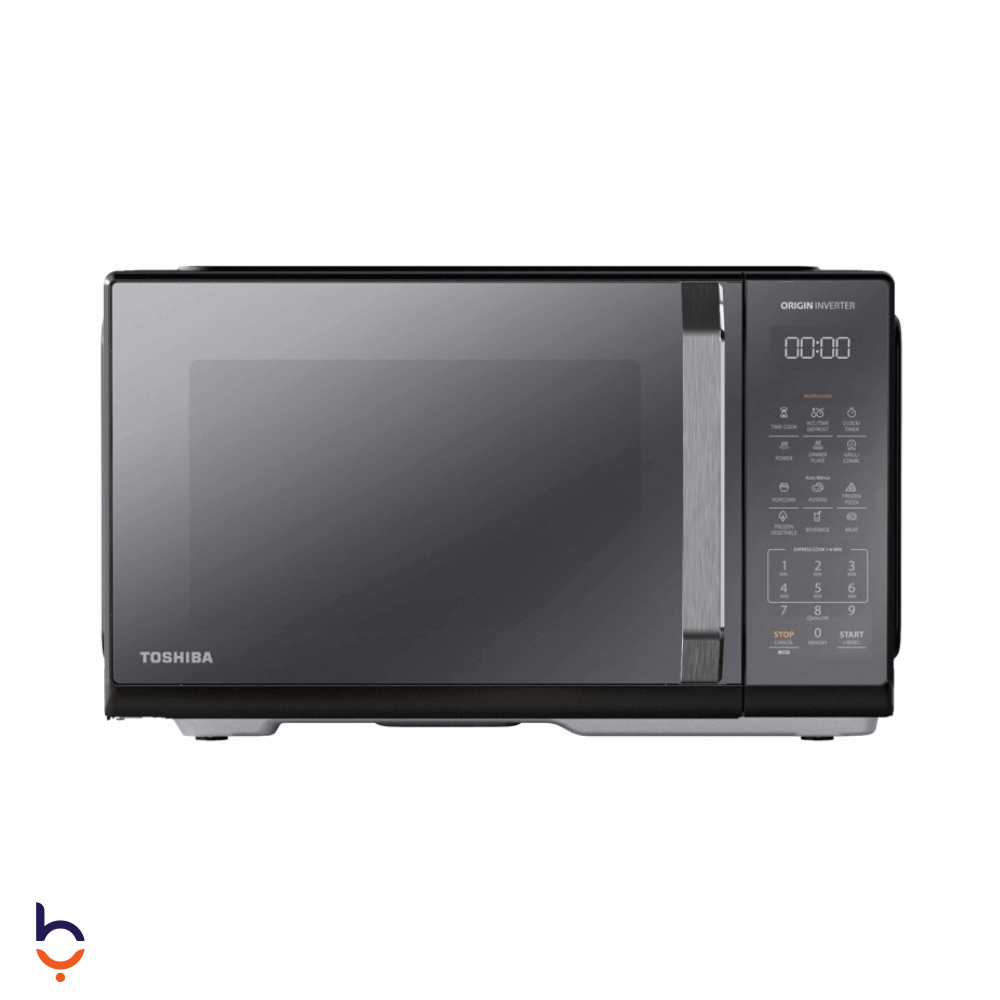 ميكروويف توشيبا 25 لتر سولو، 900 وات، انفرتر، ديجيتال، MW3-EM25PEI (BK) أسود