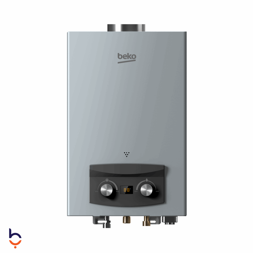 سخان غاز بيكو 6 لتر سخان غاز ديجيتال -BGWH 6LS فضي