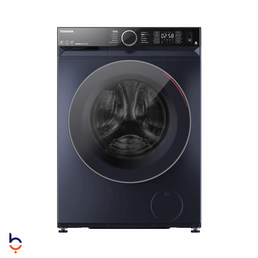 غسالة ملابس اوتوماتيك تحميل امامي توشيبا 10.5 كجم شاشة ديجيتال ، انفرتر، واي فاي ،  TW-BK115GF4EG (MK) موراندي جراي