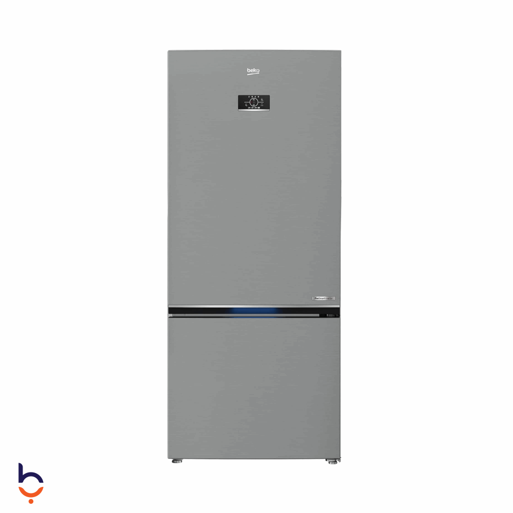 ثلاجة بيكو 509 لتر كومبى نوفرست ،2 باب ، شاشة ديجيتال ، موتور انفرتر - RCNE590E35ZXP2 فضي