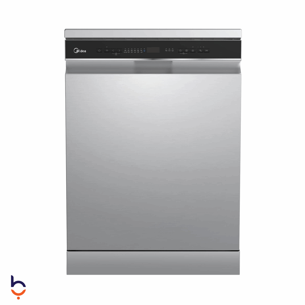 غسالة أطباق ميديا 14 فرد 6 برامج، شاشة ديجيتال، ستانلس ستيل ، MDWEF1433D(SS)-WI-EG فضي