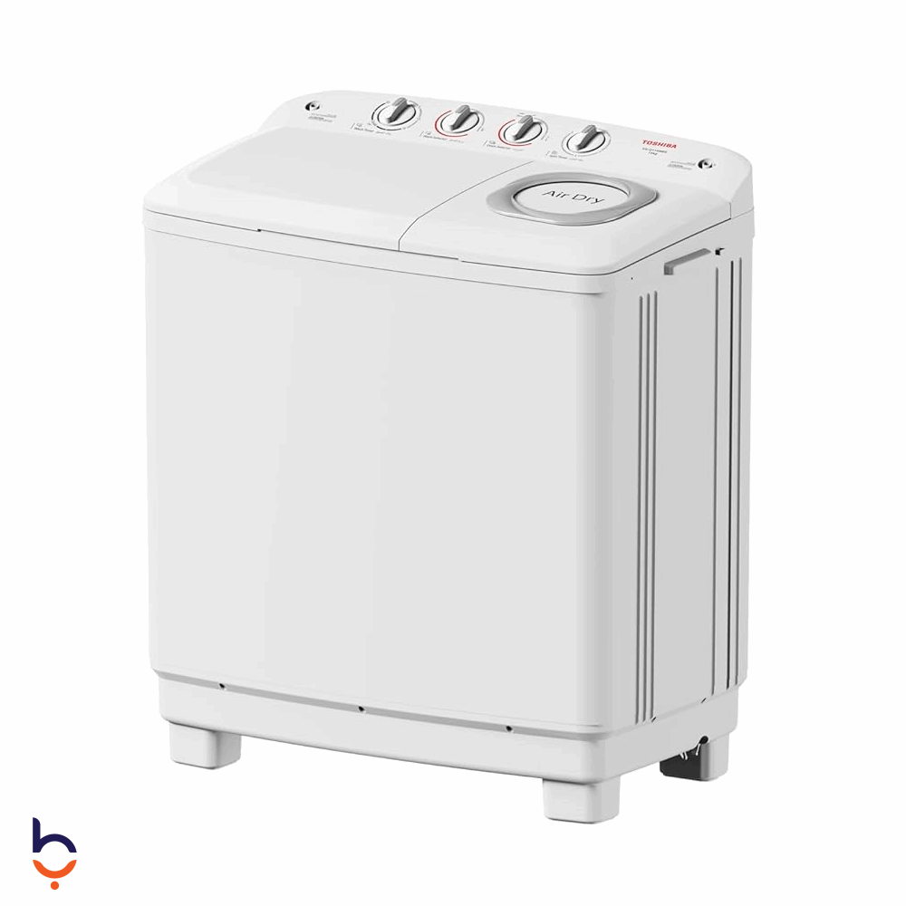 غسالة ملابس اوتوماتيك تحميل علوي توشيبا 14 كيلو هاف حوضين VH-Q150MEG أبيض