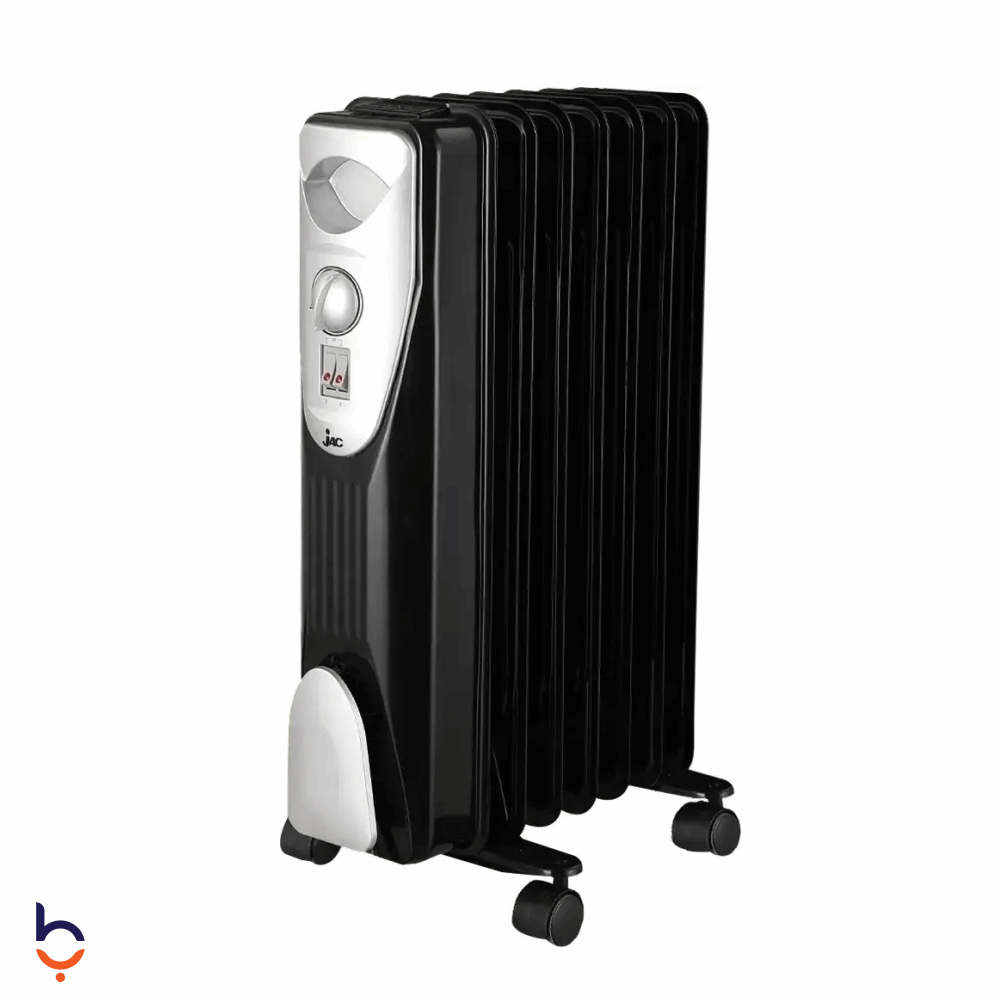دفاية جاك 7 ريشة زيت بمروحة توزيع للحرارة NGH-327B - 1200 W أسود