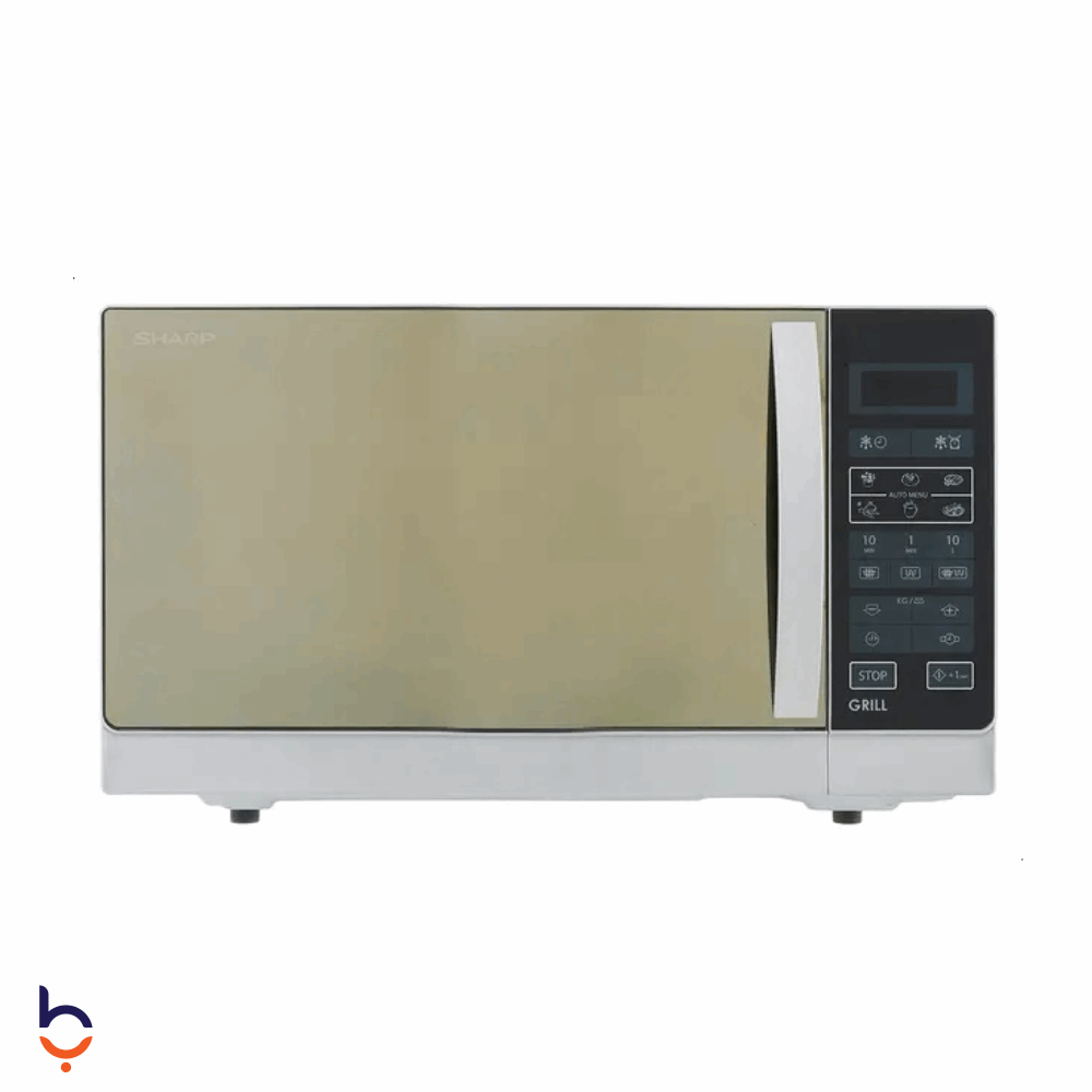 ميكروويف شارب 25 لتر بشواية ، 900 وات -R-750MR(S) فضي