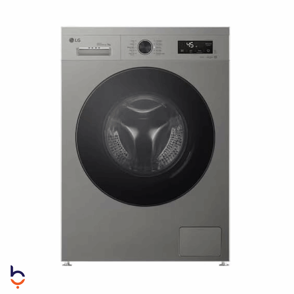 Front Load Automatic Washing Machine LG 9 kilograms 1400 Lafa Platinum F4Y2VYGYP Silver