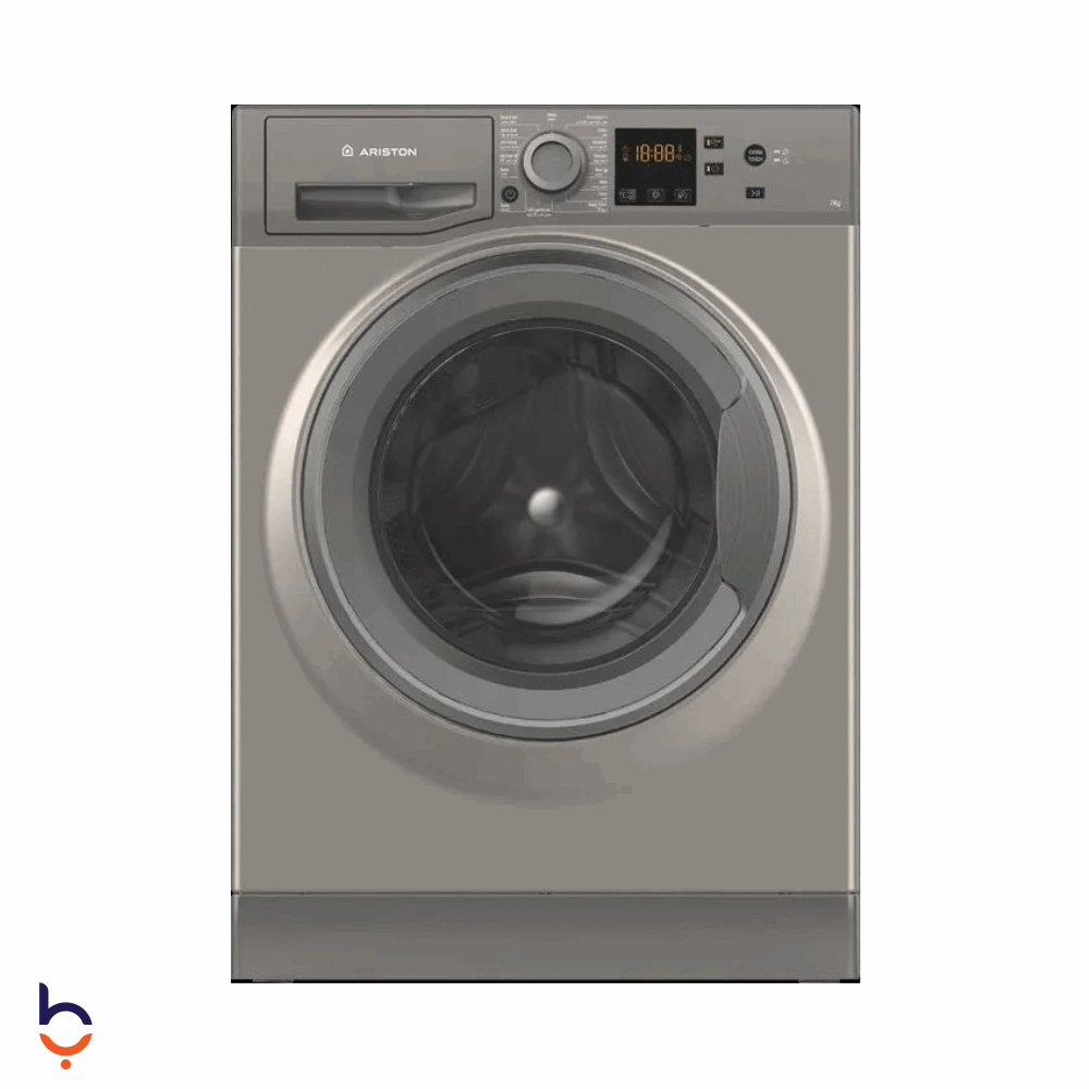 غسالة ملابس اوتوماتيك تحميل امامي اريستون 7 كيلو 1200 لفة، انفرتر - NS 723U GG EG سيلفر