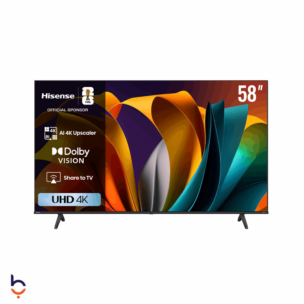 شاشة هايسنس 58 بوصة دقة 4K UHD ، بريسيفر داخلي - 58A6N