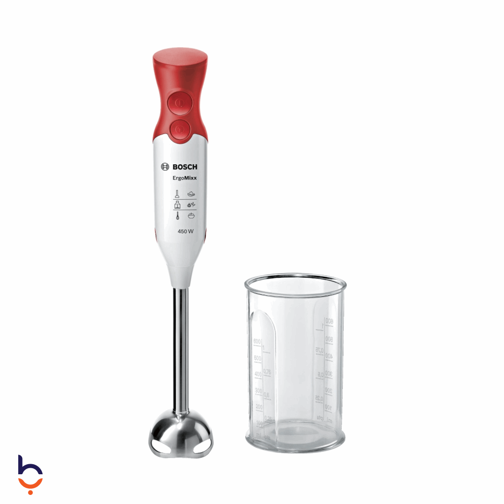 هاند بلندر بوش 450 وات ارجو ميكس ، سعة 600 مل - MSM64110 ابيض واحمر