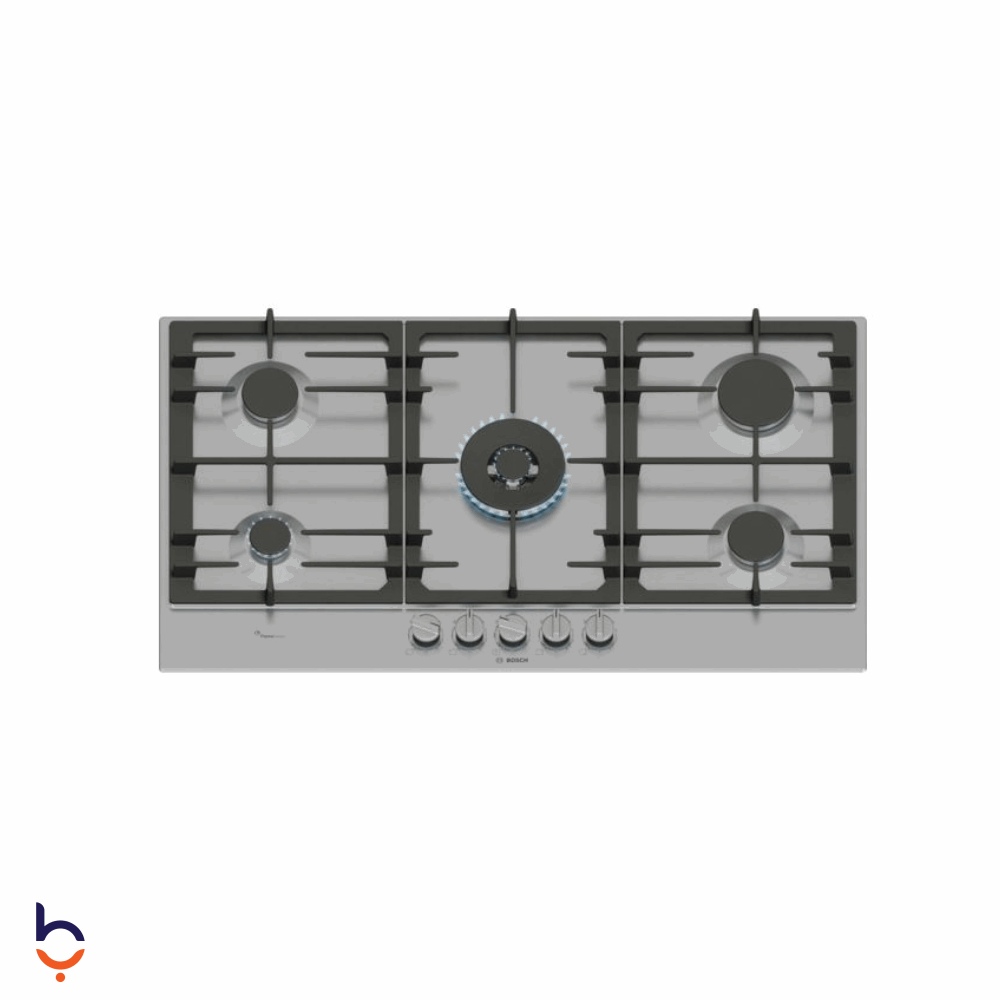 بوتجاز بوش 90 سم Bosch Series 6 PCR9A5I90 90cm with Flame Select Gas Hob ستانلس ستيل