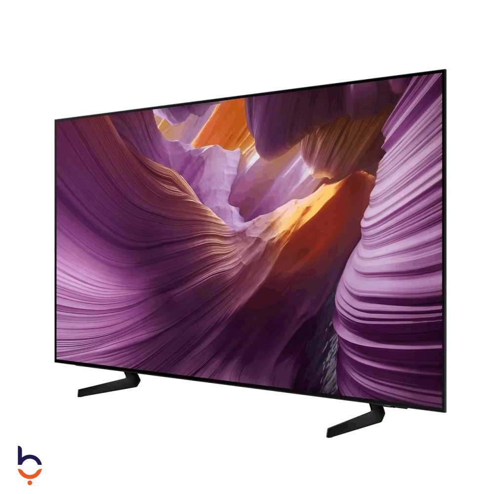 شاشة سامسونج 55 بوصة بدقة 4K طراز QA55S85FAEXEG من سامسونج، معالج NQ4 AI الجيل الثاني، ترقية 4K بالذكاء الاصطناعي