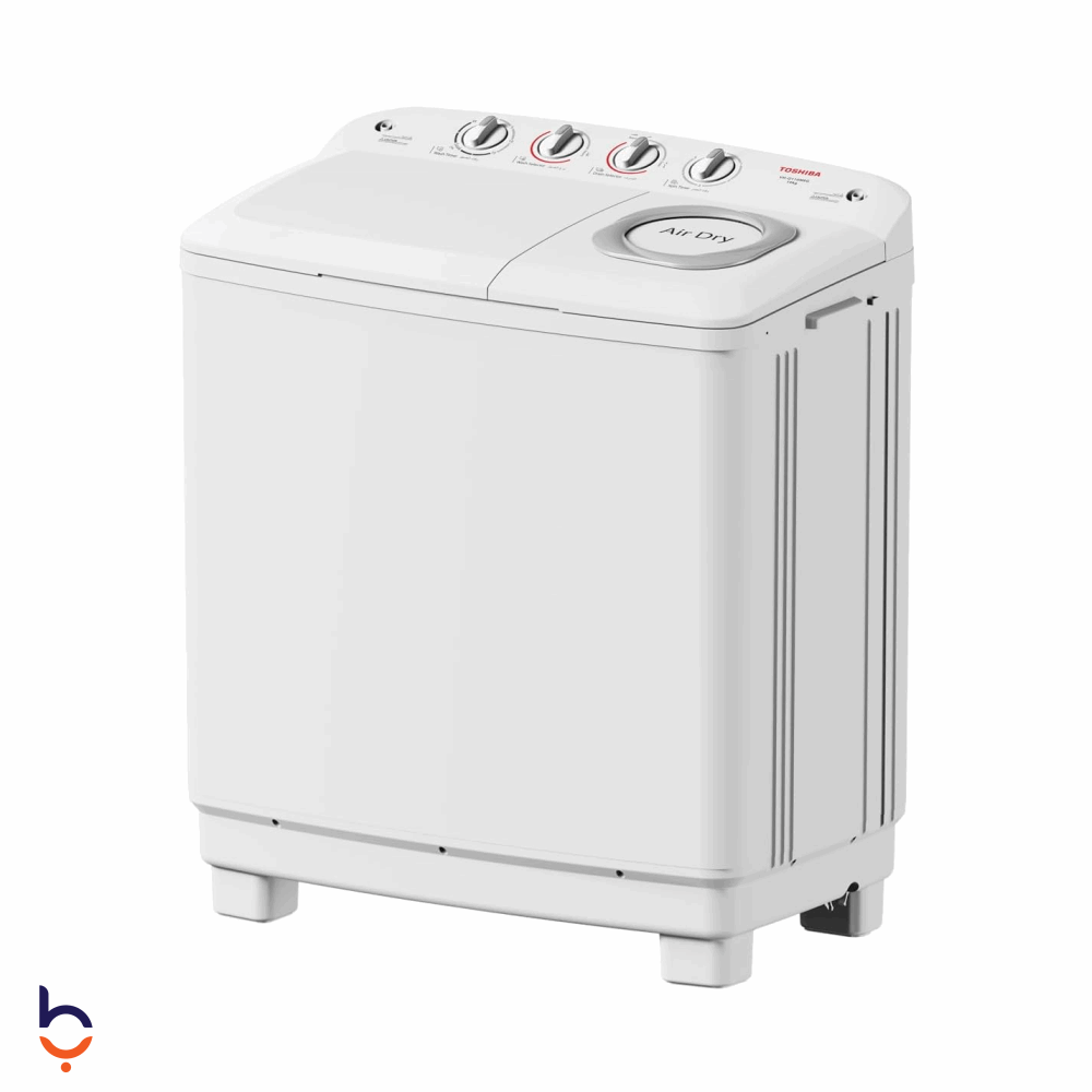 غسالة ملابس اوتوماتيك تحميل علوي توشيبا 10 كيلو هاف حوضين -VH-Q110MEG أبيض