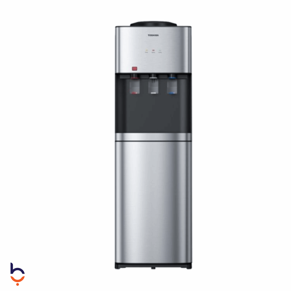 مبرد مياه توشيبا 3 حنفية بالحافظه /ميديا RWF-W2467TEG(K) ستانلس ستيل