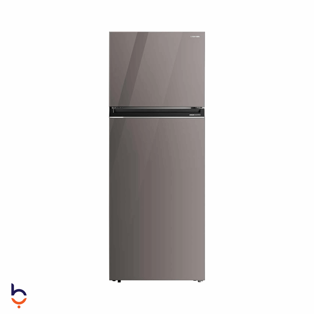 Refrigerator Toshiba 450 Liter Toshiba 2-Door 450L No-Frost Inverter Glass Silver Refrigerator GR-RT624WE-PGN(72) Silver