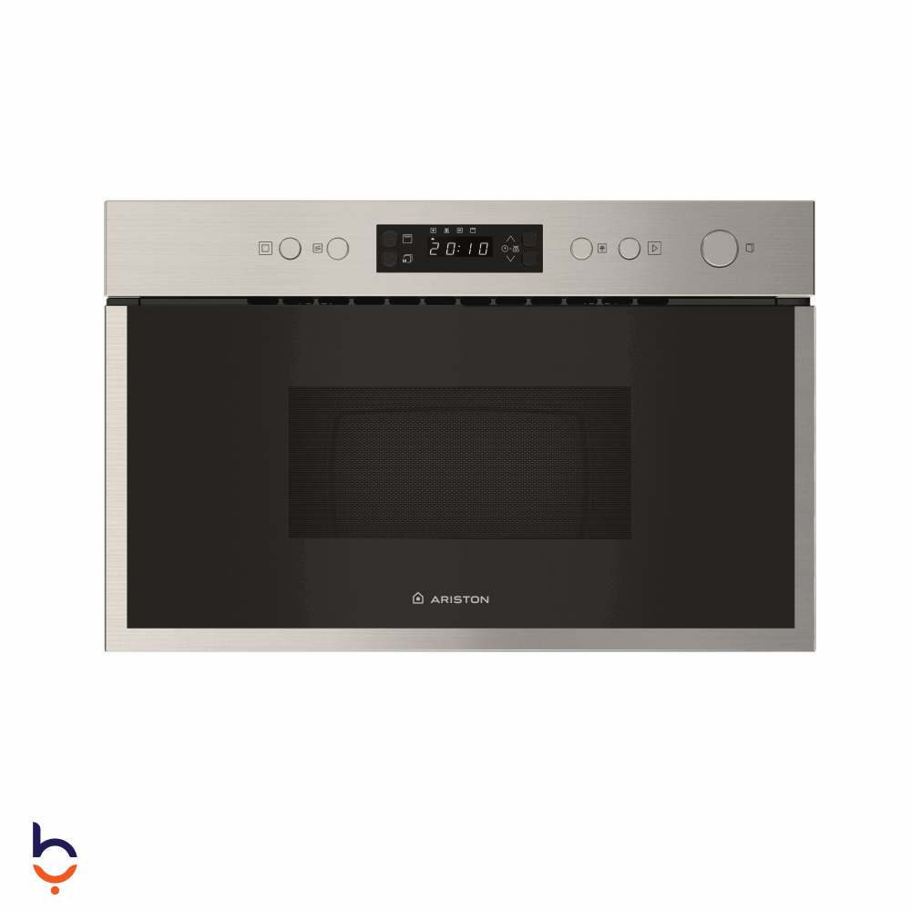 Microwave Ariston 22 Liters Ariston Built-in Microwave Oven with Grill, 22 Liters, 1700 Watts, Black and Silver - AM 212 XA Black/Silver