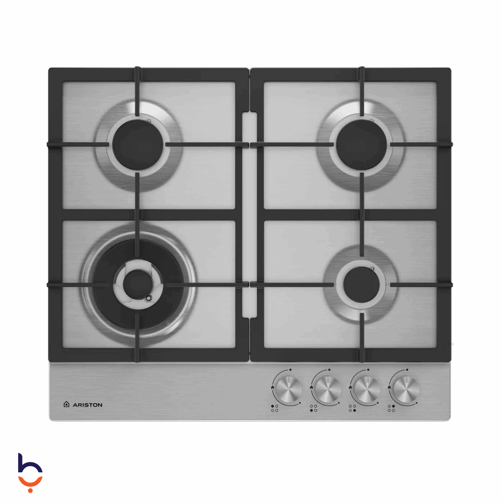 مسطح اريستون 4 شعله غاز بلت إن 60 سم  ARH 6G4R22 W2XNA ستانلس ستيل