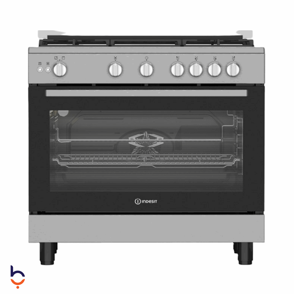 بوتجاز أنديست 5 شعلة 90 سم, أمان كامل، حوامل زهر، ومروحة توزيع - INR9 GGF 21115 XNA ستانلس ستيل