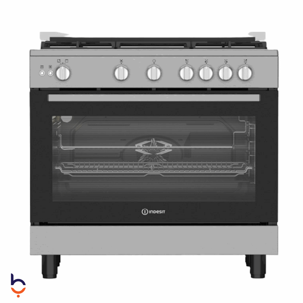 بوتجاز أنديست 5 شعلة 90 سم, أمان كامل، حوامل زهر، ومروحة توزيع - INR9 GGF 21115 XNA ستانلس ستيل