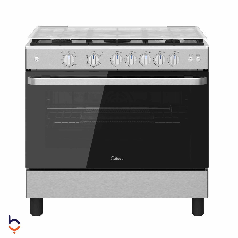 Cooker Midea 5 Burners , 90 cm, - MFO-MG36LE(SS)-VT Stainless Steel