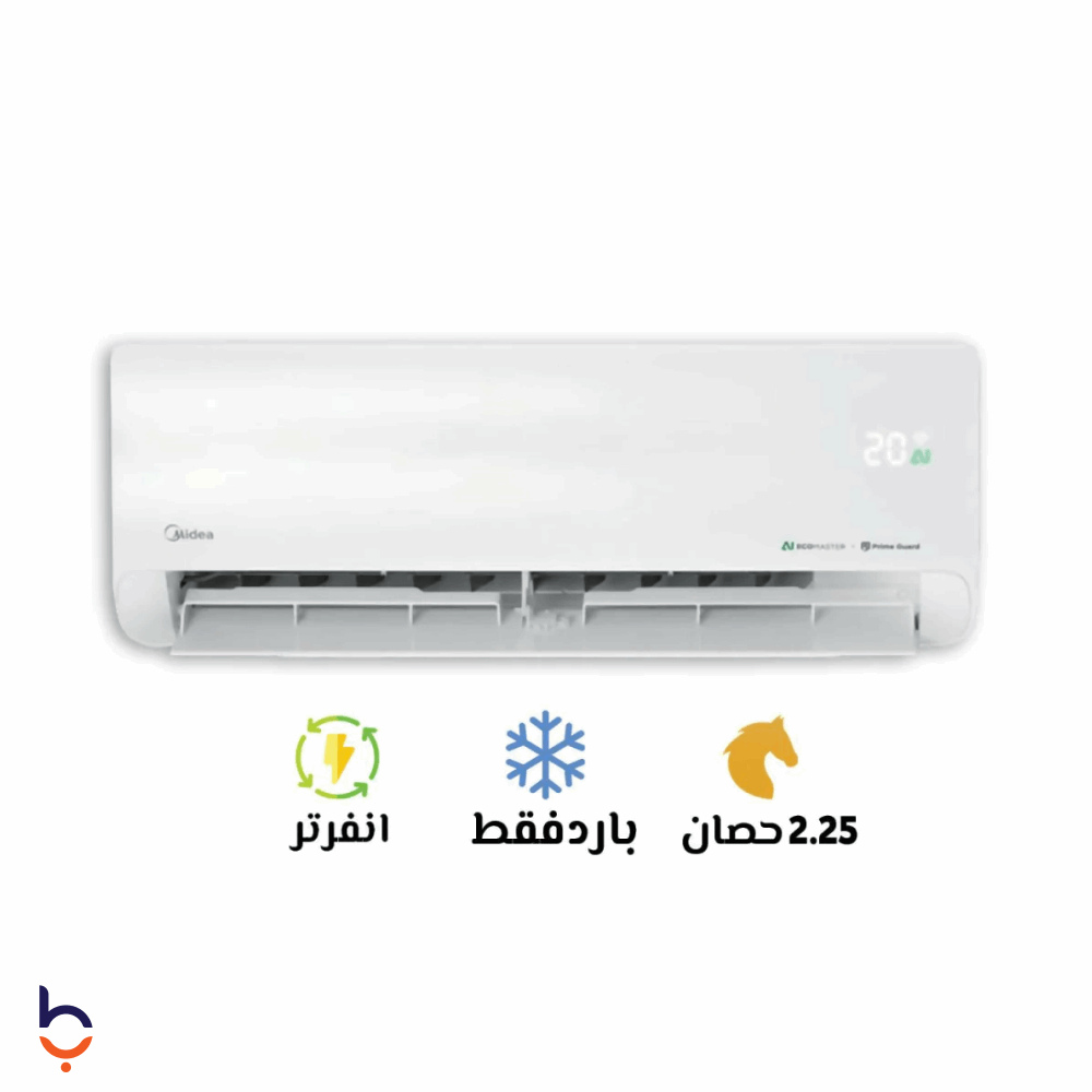 تكييف ميديا 2.25 حصان بارد فقط-انفرتر-واي فاي-ايكو ماستر-M1SEFT-18CRDN8F-Q8- أبيض