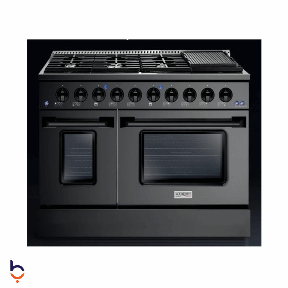 Cooker Manilotti 8 Burners 120cm , 48 inches , 6.7 ft³ capacity - MT8-48B-DO-SBK Gray
