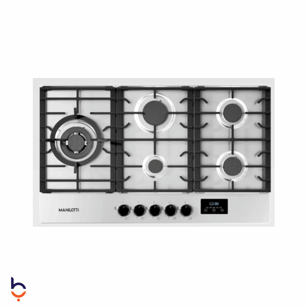 مسطح مانيلوتي 5 شعلة 90 سم , أمان كامل - MT-GFS950TLT-FK105D-SS ستانلس ستيل