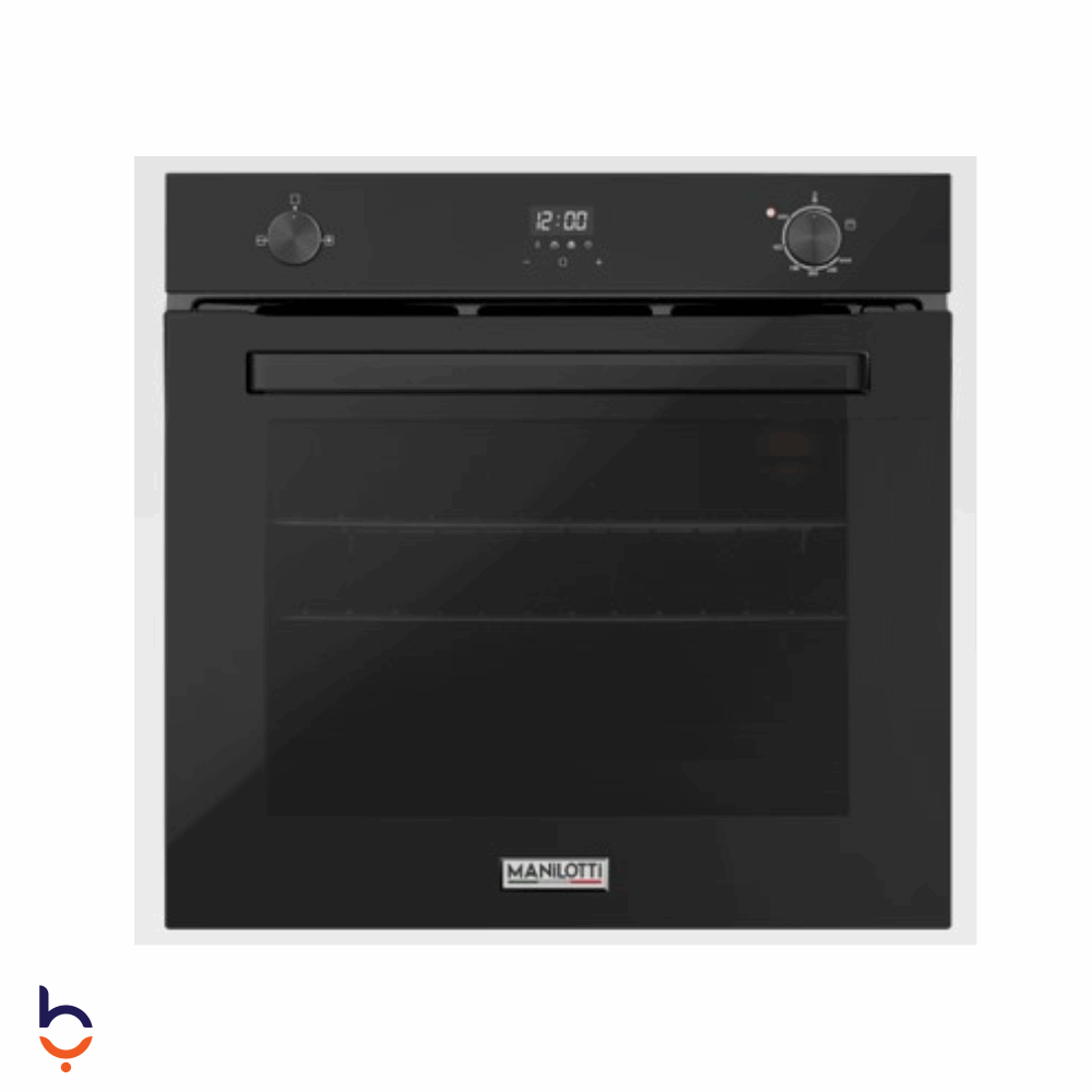 فرن مانيلوتي 73 لتر غاز 60*60 , شاشة ديجيتال ولمس - MT-BI61G2D-K21BL/G1 زجاج أسود