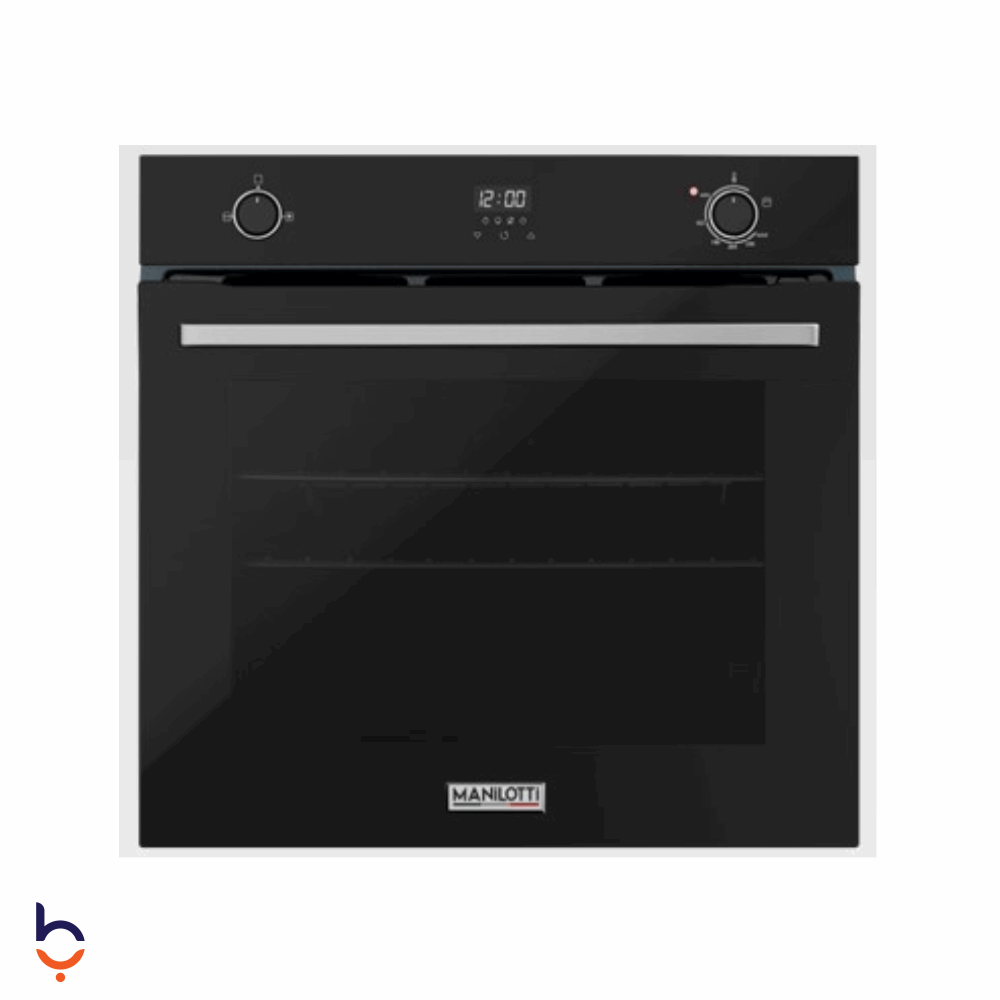 Gas Oven Manilotti 79 L 60x60 Gas Oven , Air Fry, Digital Touch Display, Telescopic Rack – MT-BI61G2D-K142BL/G3 Black Glass