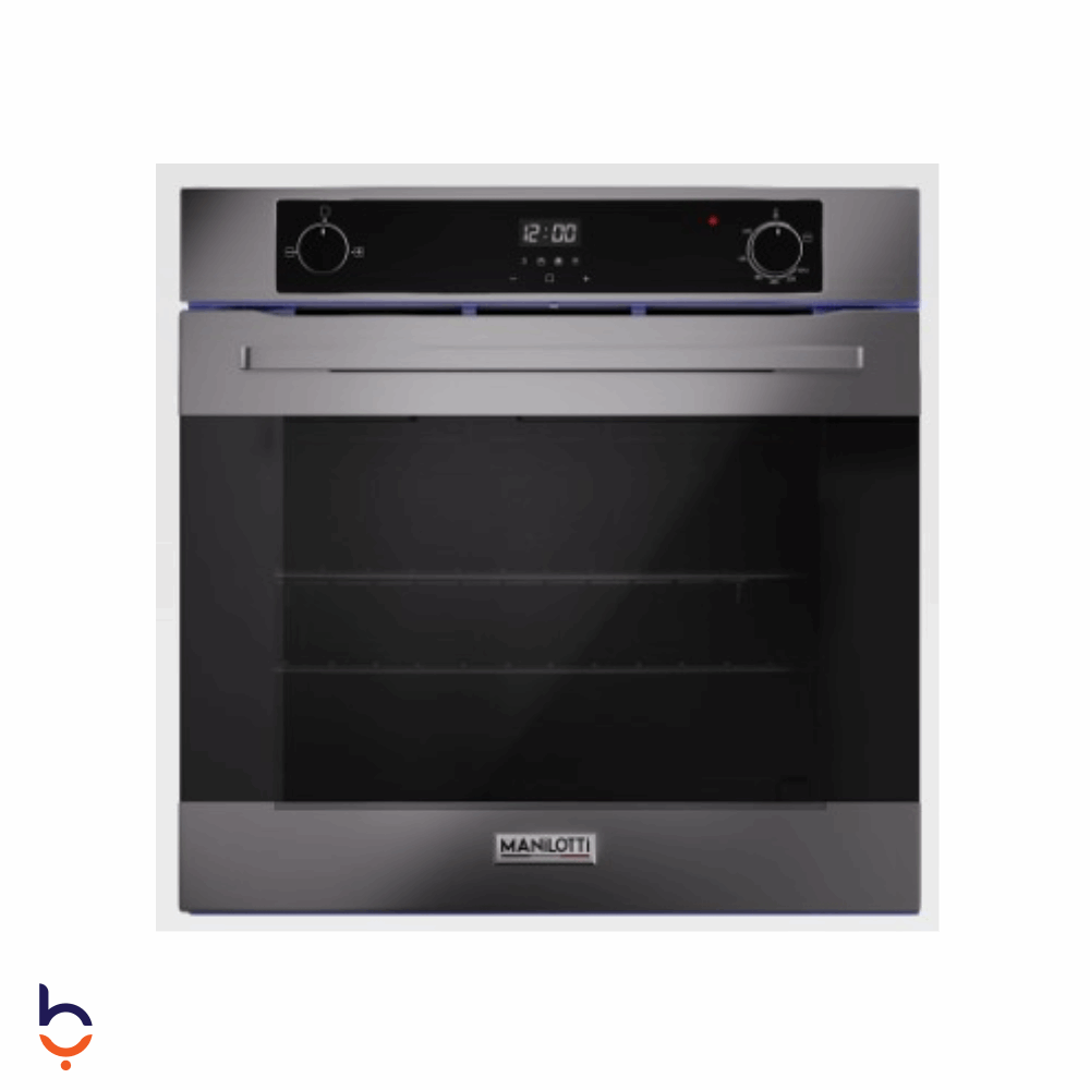 Gas Oven Manilotti 79 L 60x60 Gas Oven, Air Fry &amp; Grill, Catalytic Panels, Telescopic Shelf - MT-BI61G2D-K105BL/G3 Gray