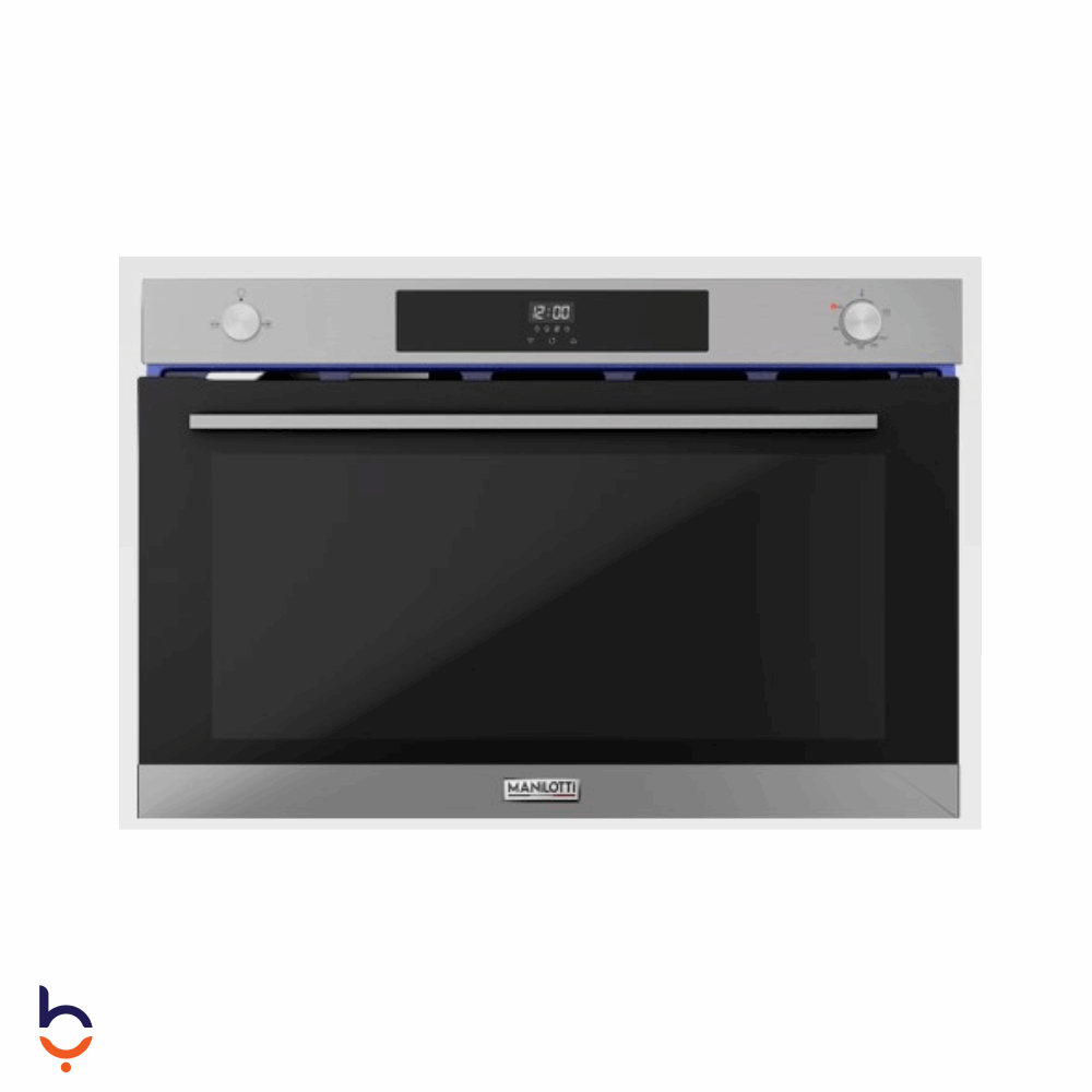 Gas Oven Manilotti 148 L 90x60 Gas Oven, Air Fry &amp; Grill, Telescopic Rack - MT-BI90G2D-k21SS/G3 stainless steel
