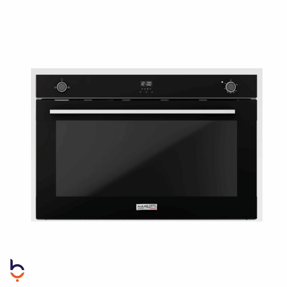 فرن مانيلوتي 148 لتر غاز 60*90 , Air Fry وشواية , رف تلسكوبي - MT-BI90G2D-K142BL/G3 زجاج أسود