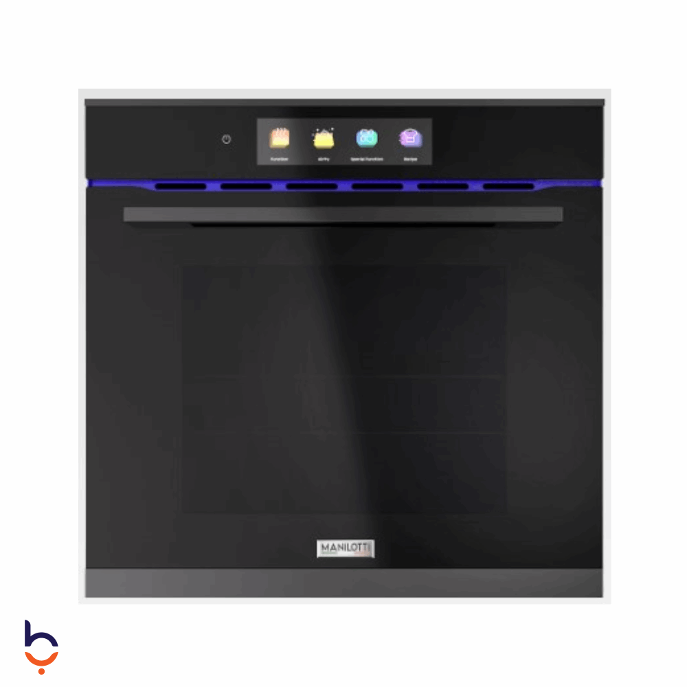 Oven Manilotti 92 L 60x60 cm Electric Oven, Self-Cleaning, Full Touch Control, Air Fry &amp; Grill - MT-BI6010TS-PTBL G3 Black Glass